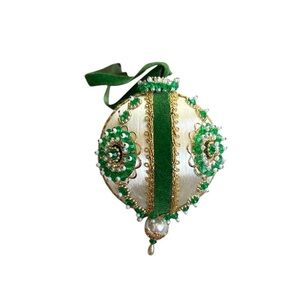 2/$13. Vintage hand beaded ornament